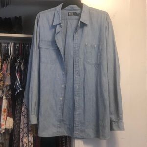 Men’s denim polo shirt